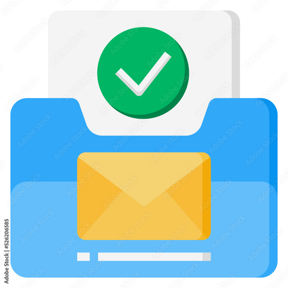 Archive Success flat color icon. Can be used for digital product, presentation, print design and more. Archive Success flat color icon. Can be used for digital product, presentation, print design and more.