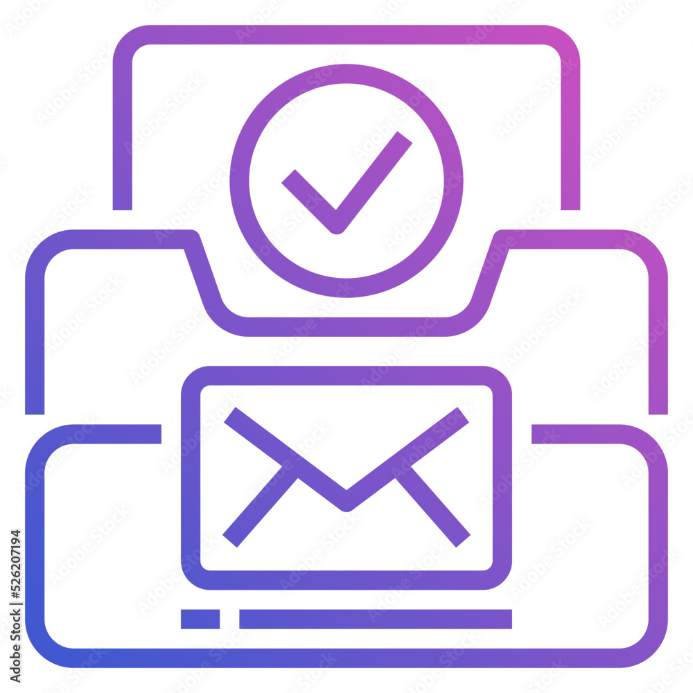 Archive Success line gradient icon. Can be used for digital product, presentation, print design and more. Archive Success line gradient icon. Can be used for digital product, presentation, print design and more.
