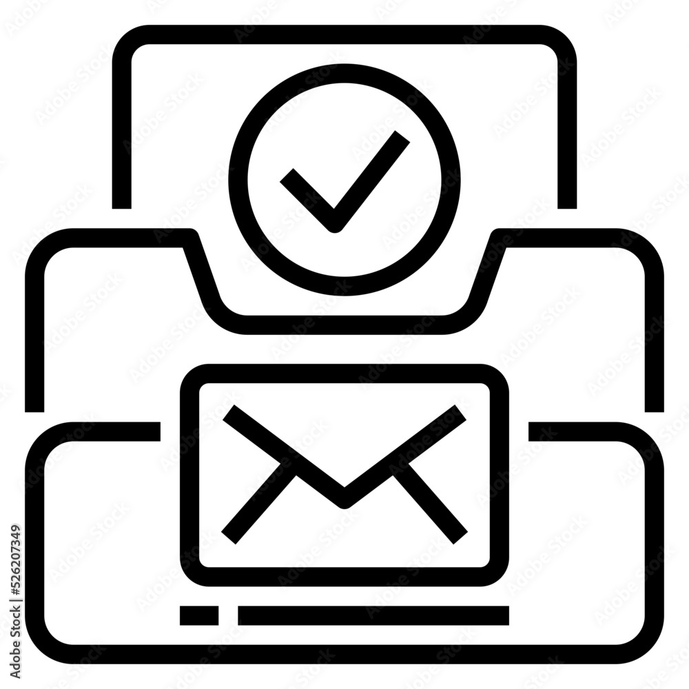 Archive Success line icon. Can be used for digital product, presentation, print design and more. Archive Success line icon. Can be used for digital product, presentation, print design and more.
