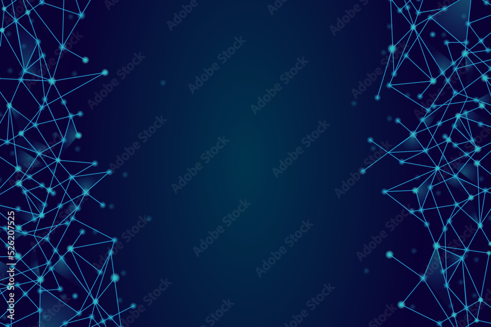 Network abstract connection isolated on blue background. Network technology background with dots and lines. Ai background. Modern abstract concept. Ai background vector, network technology Network abstract connection isolated on blue background. Network technology background with dots and lines. Ai background. Modern abstract concept. Ai background vector, network technology