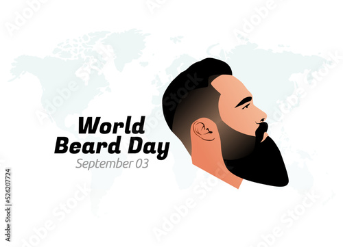 vector graphic of world beard day good for world beard day celebration. flat design. flyer design.flat illustration.