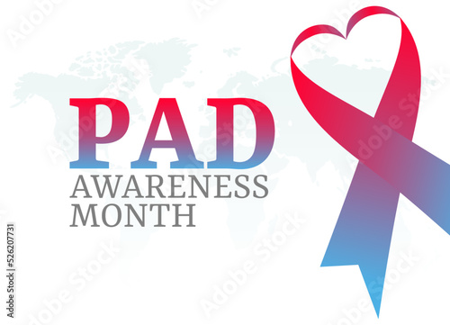 vector graphic of PAD awareness month good for PAD awareness month celebration. flat design. flyer design.flat illustration.