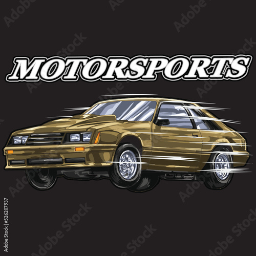 drag racing car isolated on black background for poster  t-shirt print  business element  social media content  blog  sticker  vlog  and card. vector illustration.