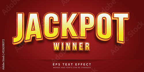jackpot 3d editable text effect