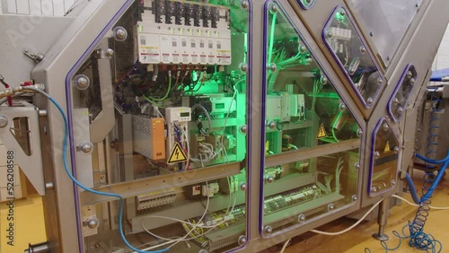 Thermo box with control devices and electronics of the automatic production line