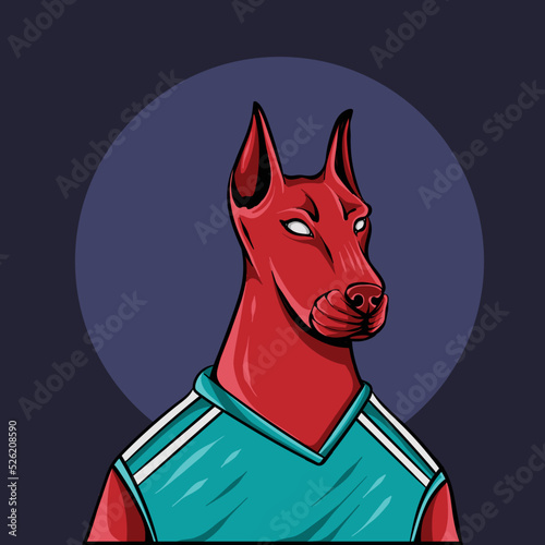 unique character  dog line art illustrations