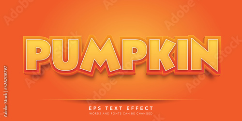 pumpkin 3d editable text effect