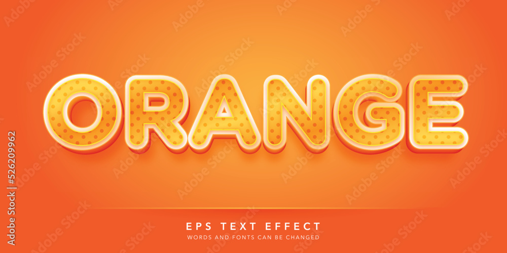 orange 3d editable text effect orange 3d editable text effect