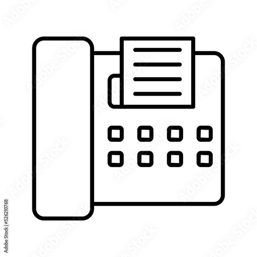 Fax Icon color editable on white background