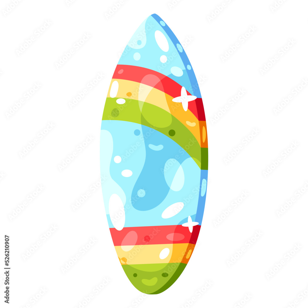 Isolated surf table bright beach vector illustration Isolated surf table bright beach vector illustration