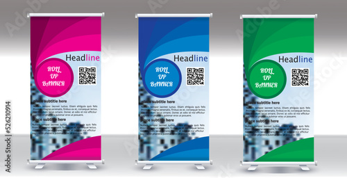 Roll up banner design template