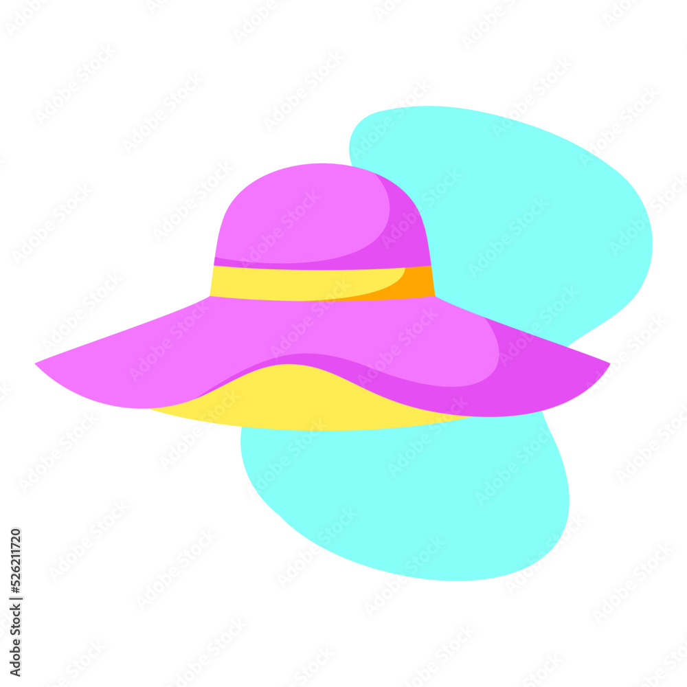 Isolated hat picture beach vector illustration Isolated hat picture beach vector illustration