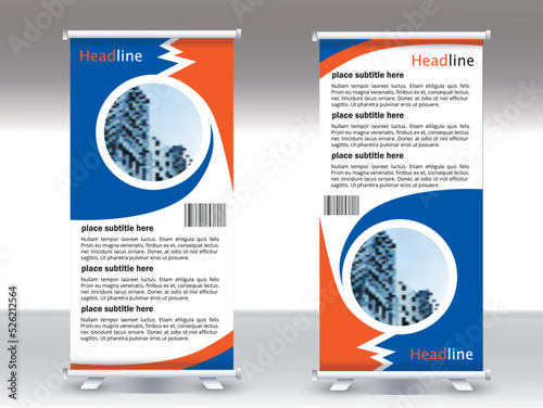 Roll up banner design template