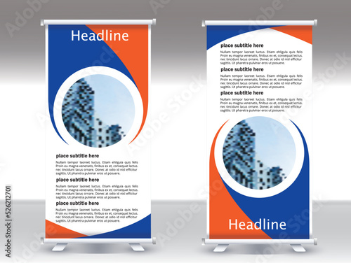 Roll up banner design template