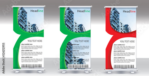 Roll up banner design template