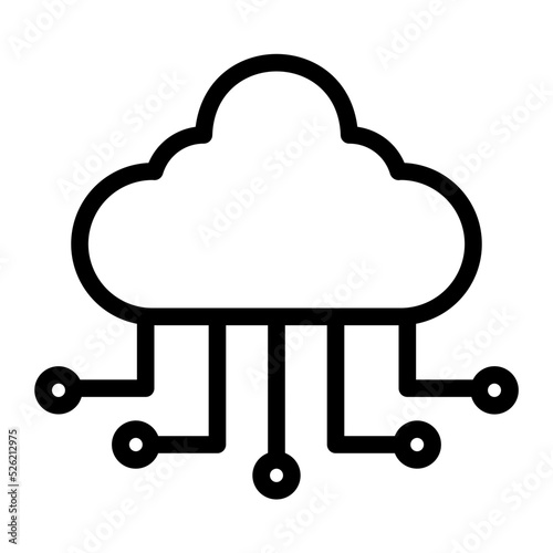 cloud computing line icon