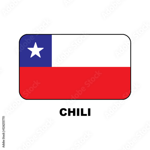 Free Download Oficial national flags of the world. Chili country.  Design rectangular. Vector Isolated on a blank background which can be edited and changed colors. - GFXLoad