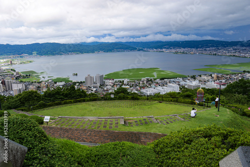 立石公園からの諏訪湖の絶景　長野県諏訪市　日本 photo