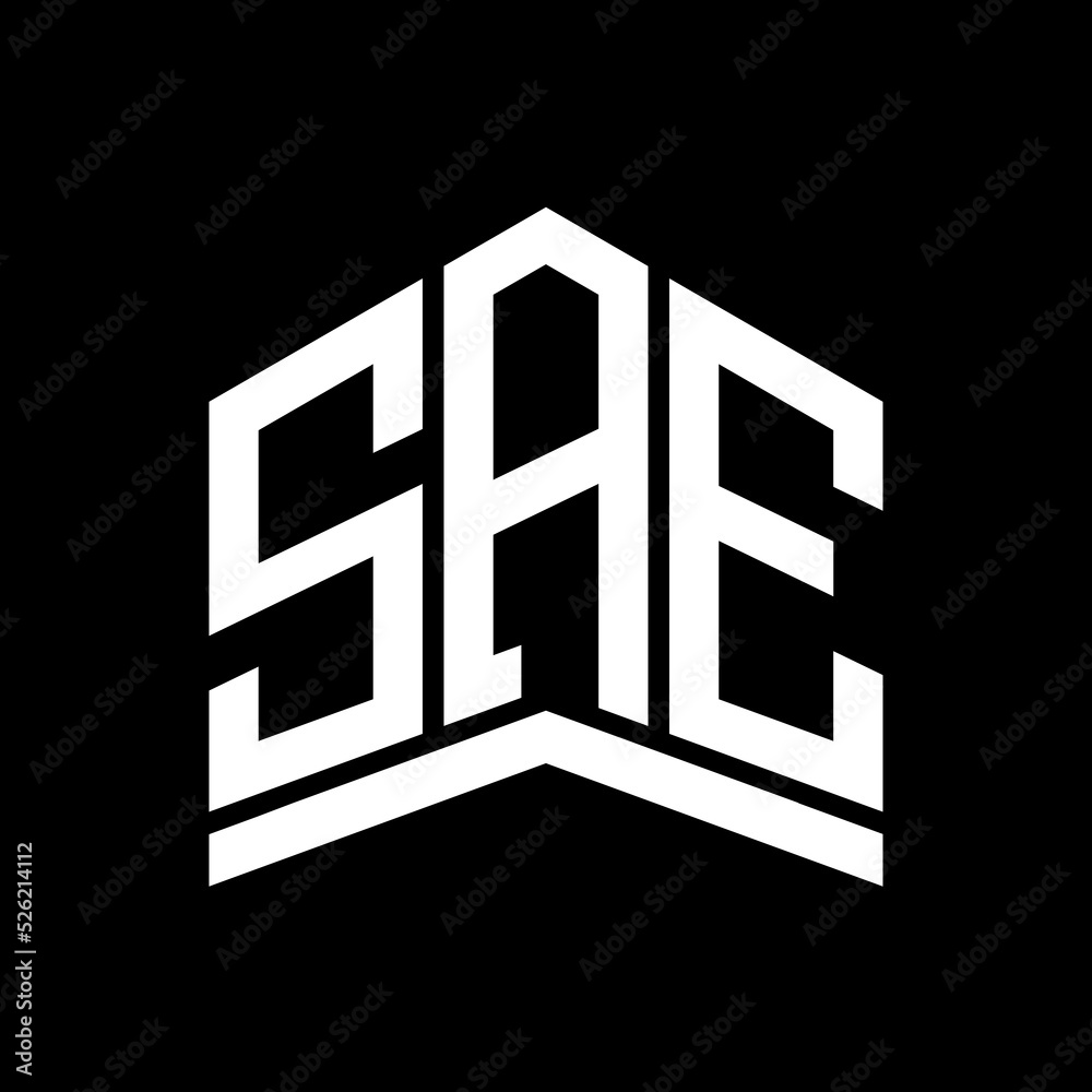 SAE letter logo design.SAE creative initials monogram vector letter