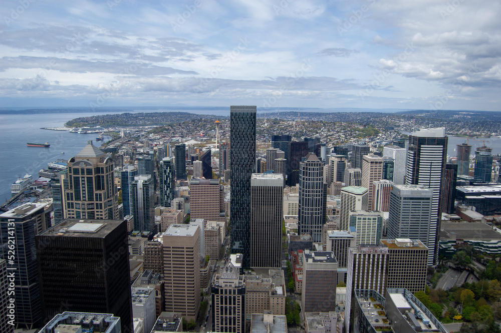 Downtown Seattle from the Columbia Tower observatory.