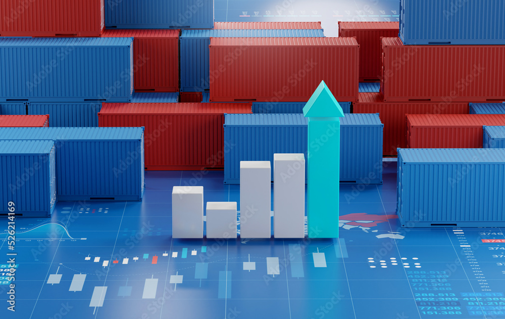 Export Stock Image Containers box background, Cargo freight ship for import export ...