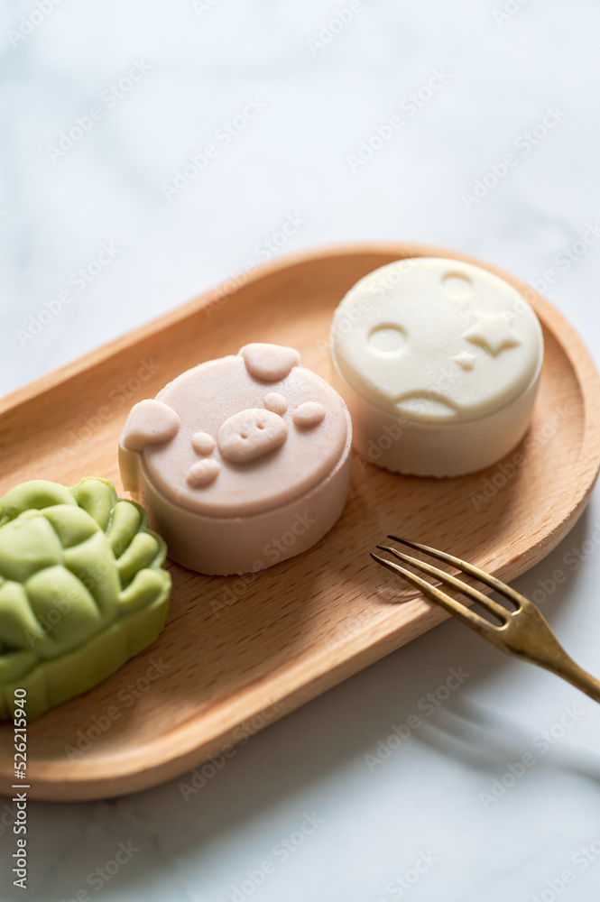 Handmade cute shaped pastries on a plate Handmade cute shaped pastries on a plate