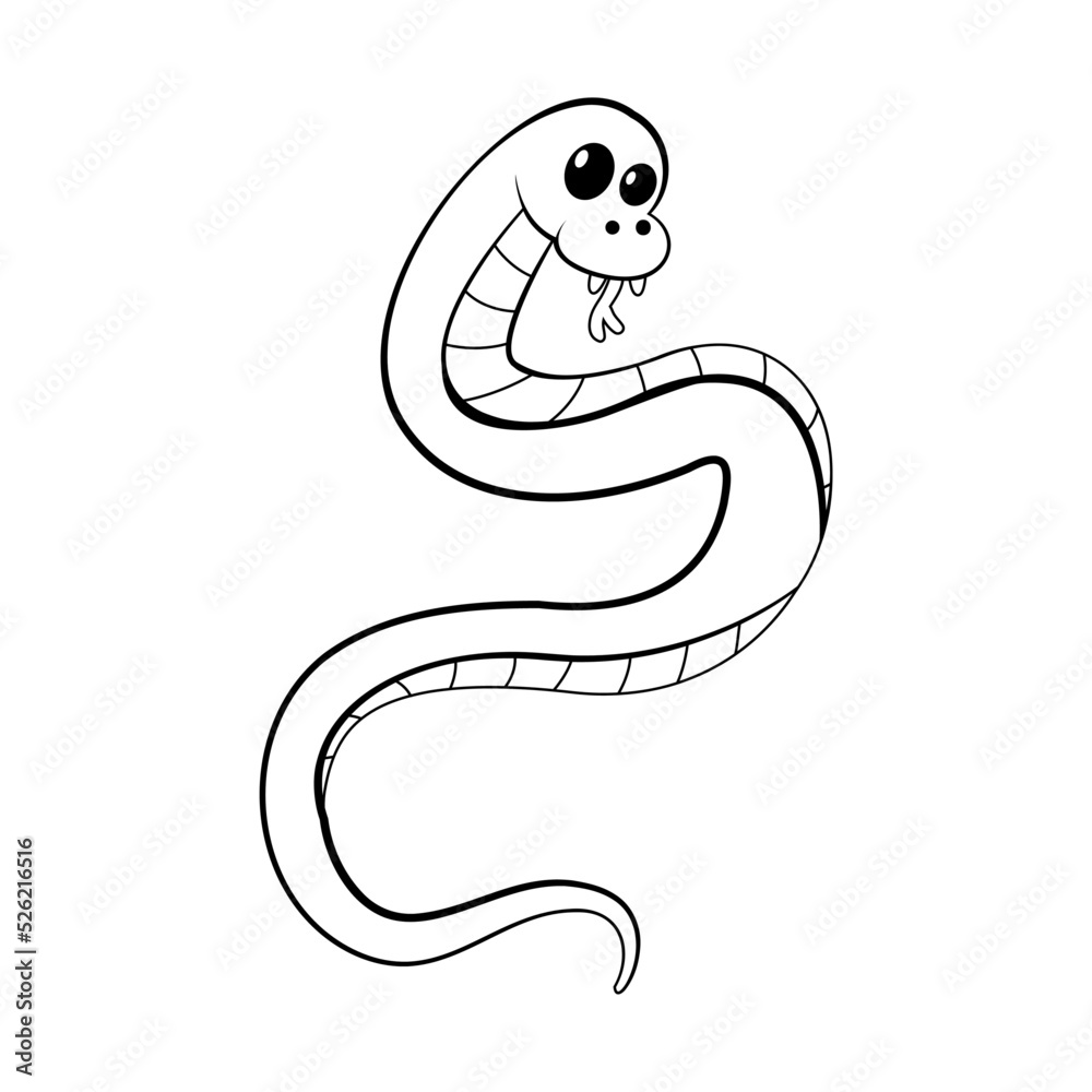 Fototapeta premium Isolated snake kawaii tatoo vector illustration