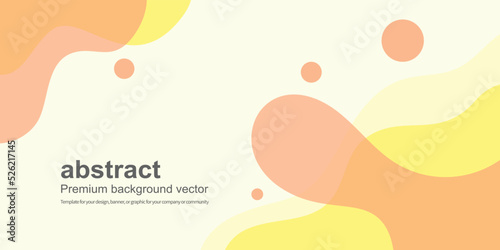 Abstract yellow background with beautiful fluid shapes. illustrator vector.