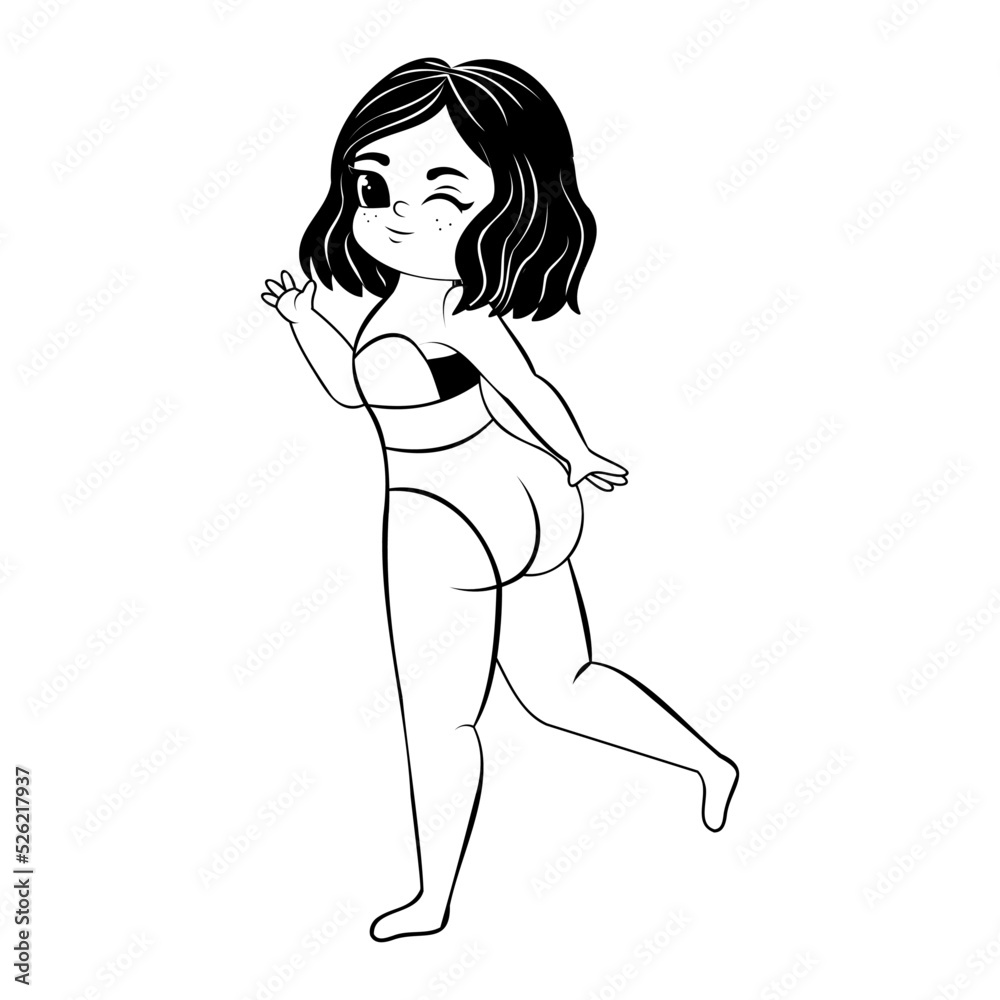 Isolated draw body positive vector illustration Isolated draw body positive vector illustration