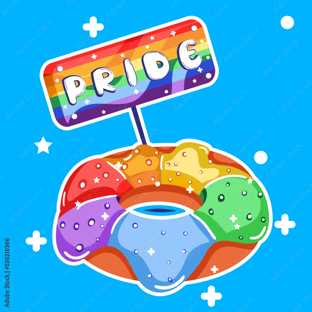 Backaground blue donut rainbow vector illustration Backaground blue donut rainbow vector illustration