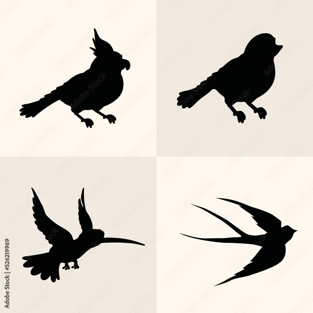 silhouettes of birds silhouettes of birds