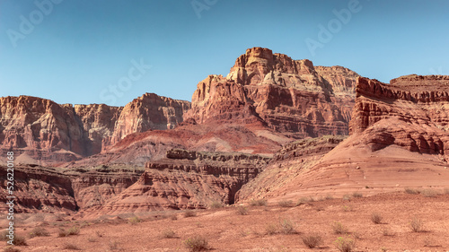 The red rocks of Vermilion Cliffs in northern Arizona and Utah desert