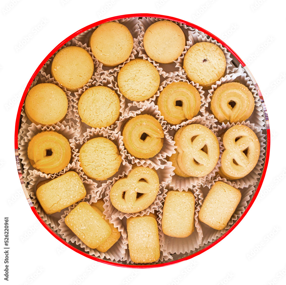 Cookies in box isolated for design