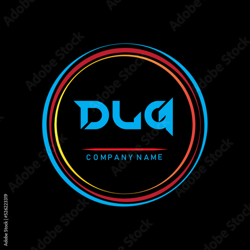 D L G. D L G letter logo design. DLG alphabet design monogram . DLG letter with circle .DLG monogram, elegant, gold, emblem, type, signs, premium photo