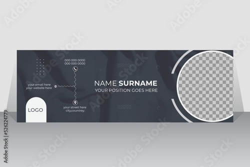 Corporate Email signature template or email footer and personal social media cover design