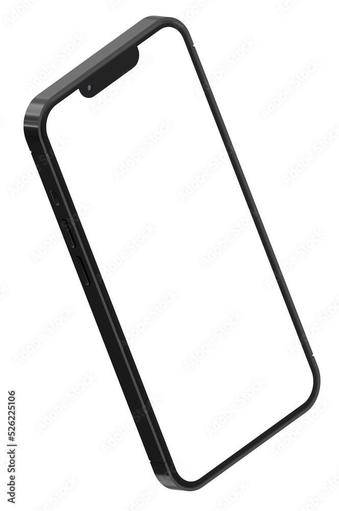 Obraz premium Smartphone mockup, cellphone frame with blank display, 3d rendering