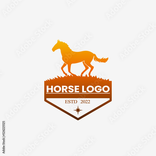 luxury horse logo. horse logo design. Horse silhouette logo for business. vintage logo design. Horse vintage design.
