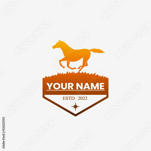 luxury horse logo. Horse silhouette logo for business. vintage logo design. Horse vintage design. horse logo design. 