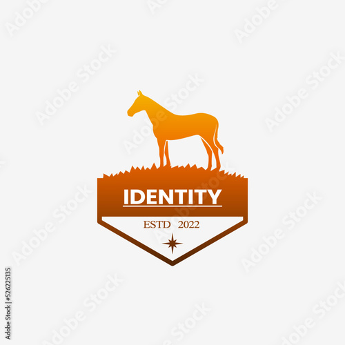 horse logo design. luxury horse logo. Horse silhouette logo for business. vintage logo design. Horse vintage design.