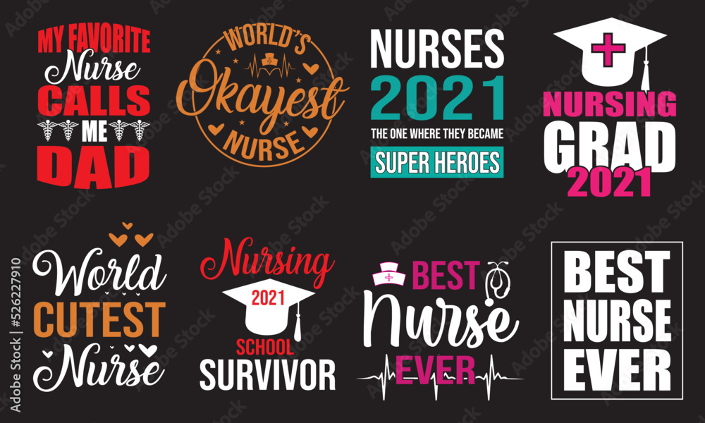 Nurse Quotes Svg T-Shirt Design Bundle 