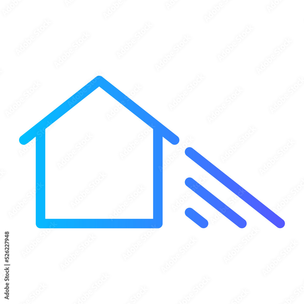 house shadow gradient icon