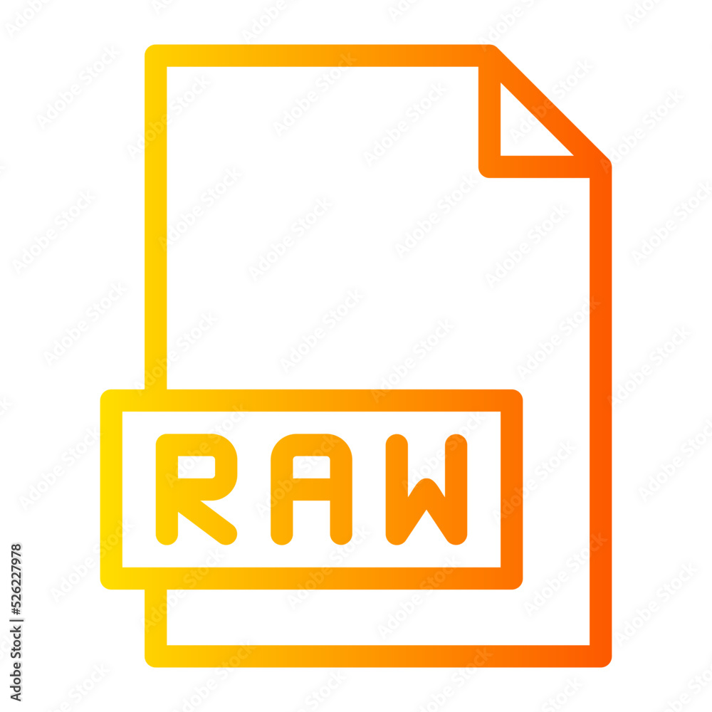 raw file gradient icon raw file gradient icon