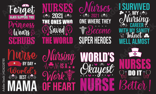 Nurse Quotes Svg T-Shirt Design Bundle 
