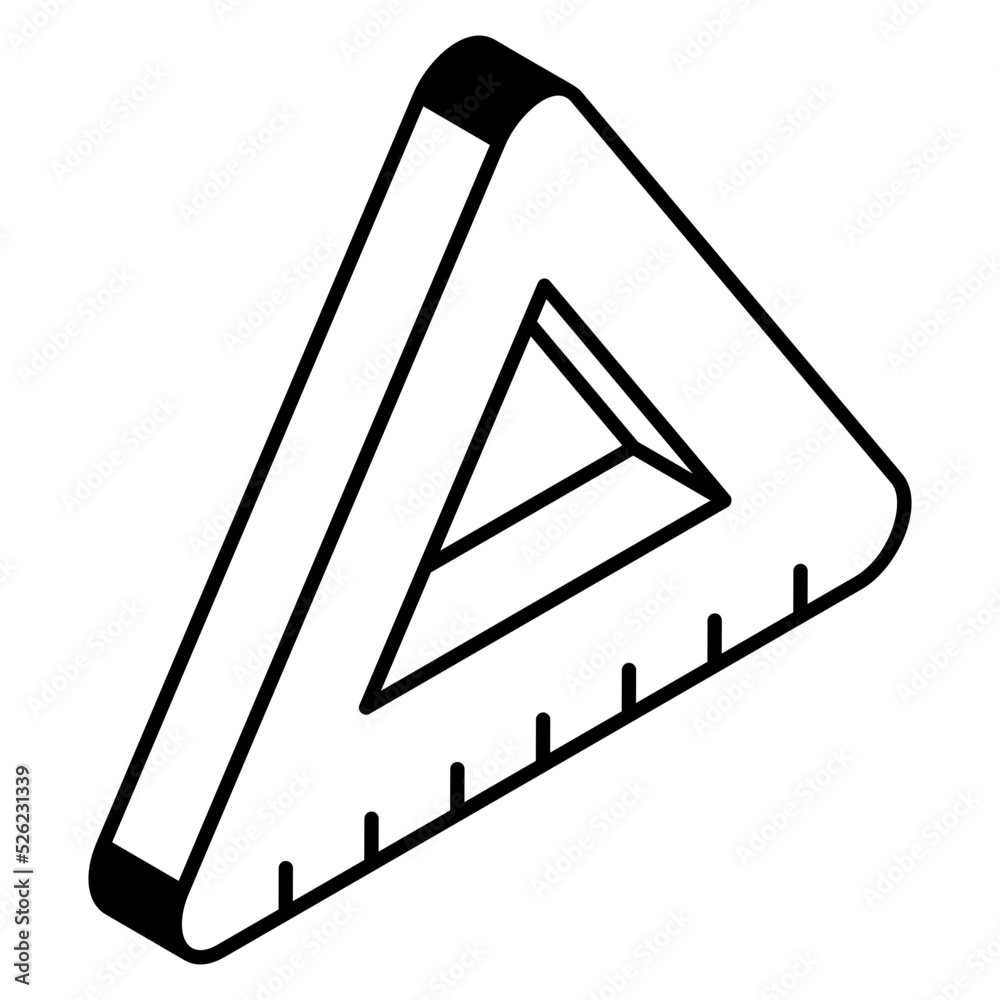 An icon of triangular scale line design Stock Vector Adobe Stock