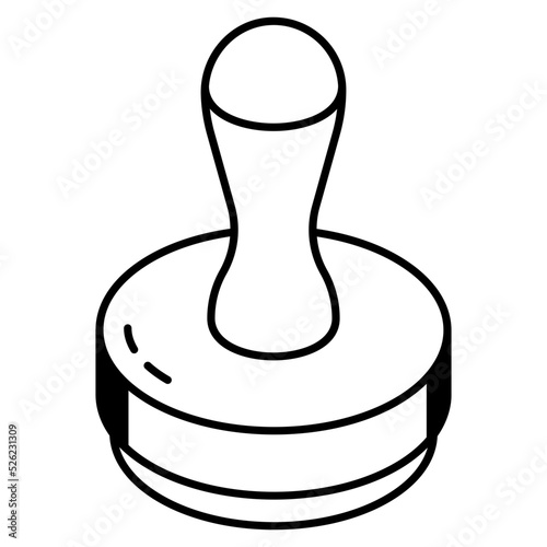A rubber stamp in line icon download