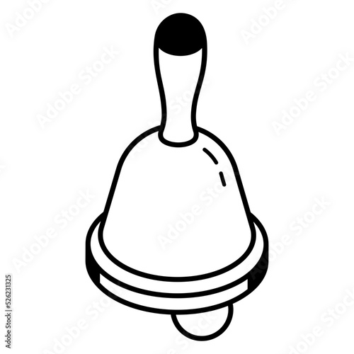 A well-designed icon of bell, notification alert 