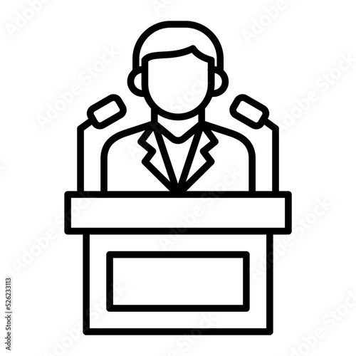 Politician Line Icon