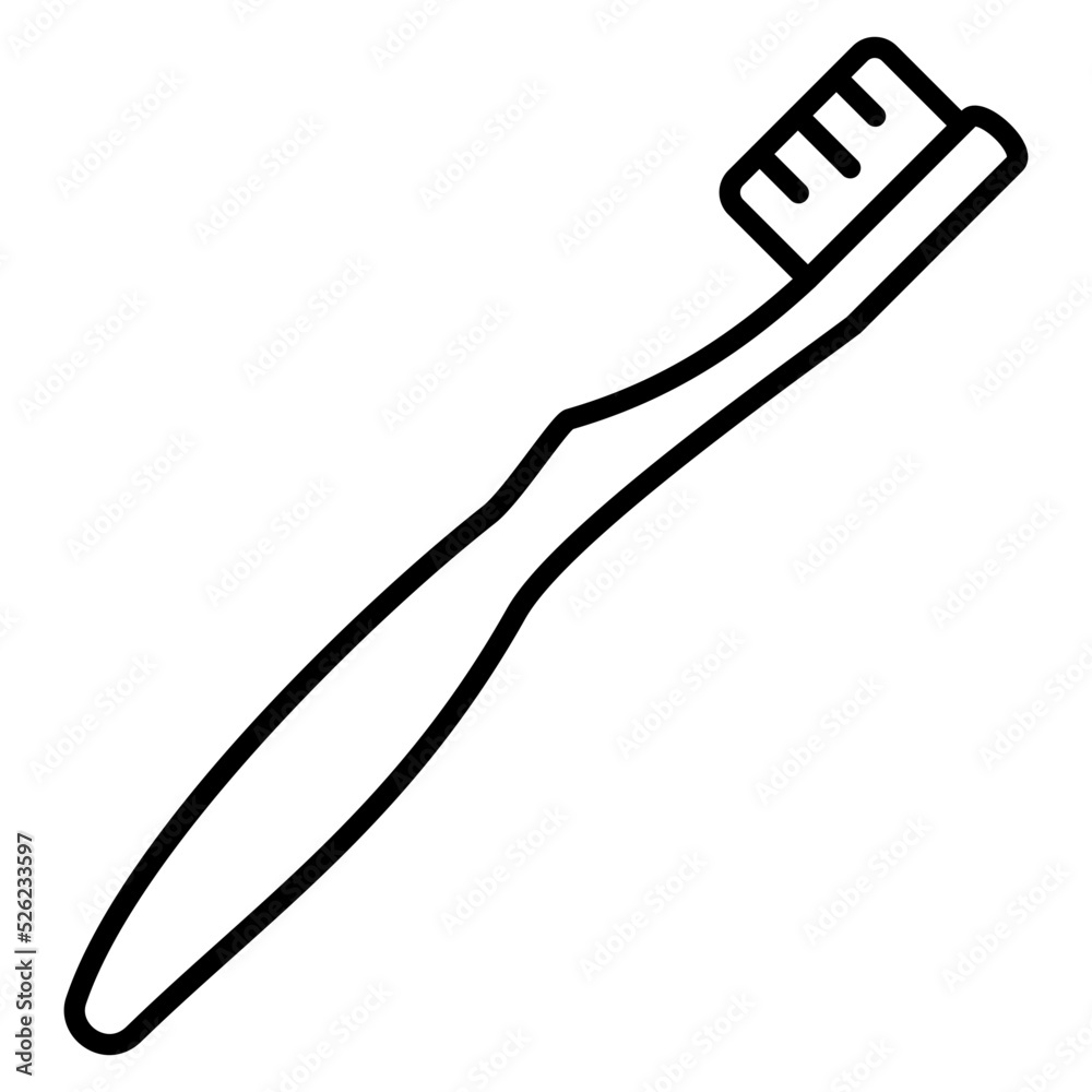 Obraz premium Toothbrush Line Icon