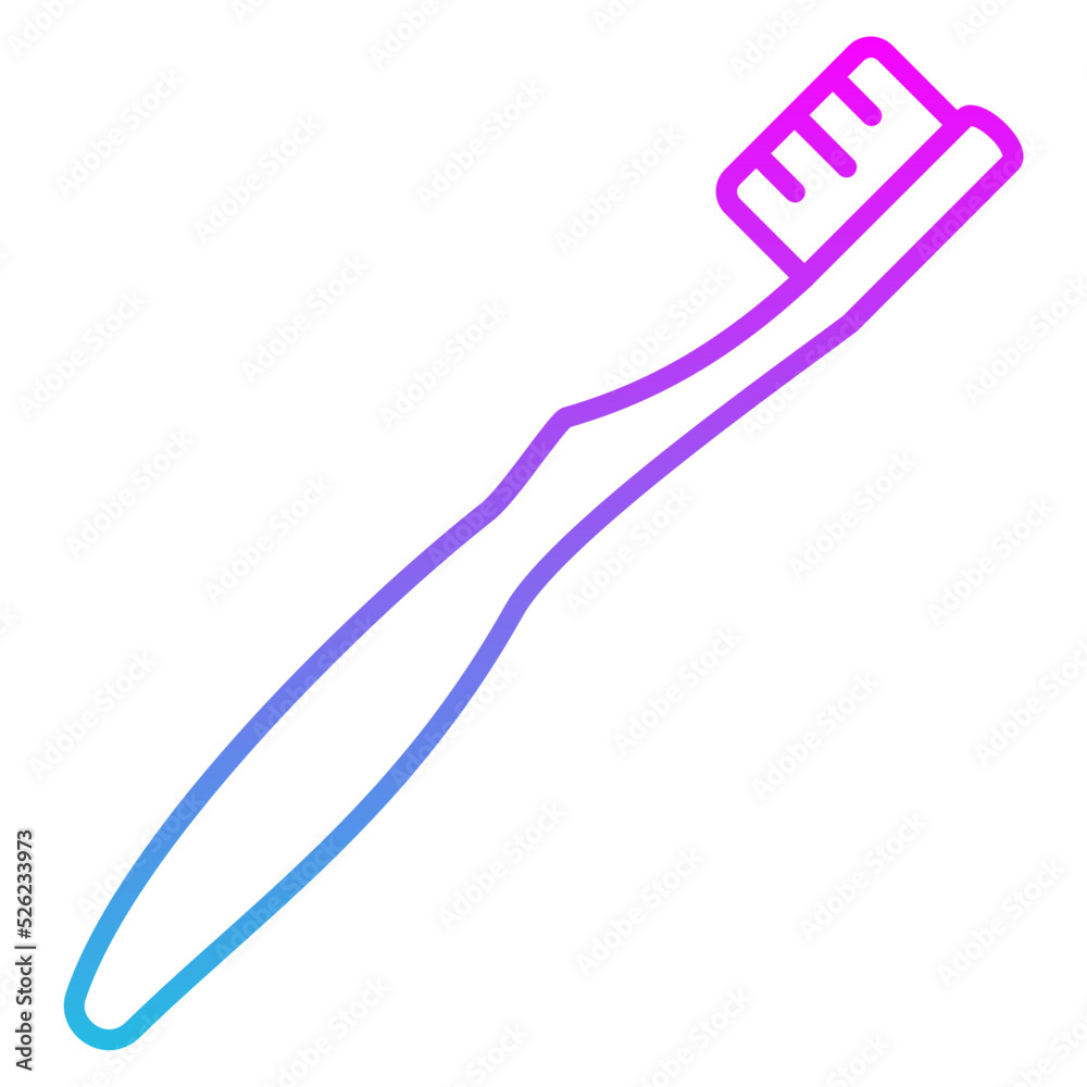 Toothbrush Line Gradient Icon Toothbrush Line Gradient Icon