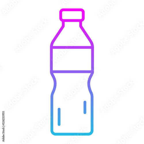 Water Bottle Line Gradient Icon